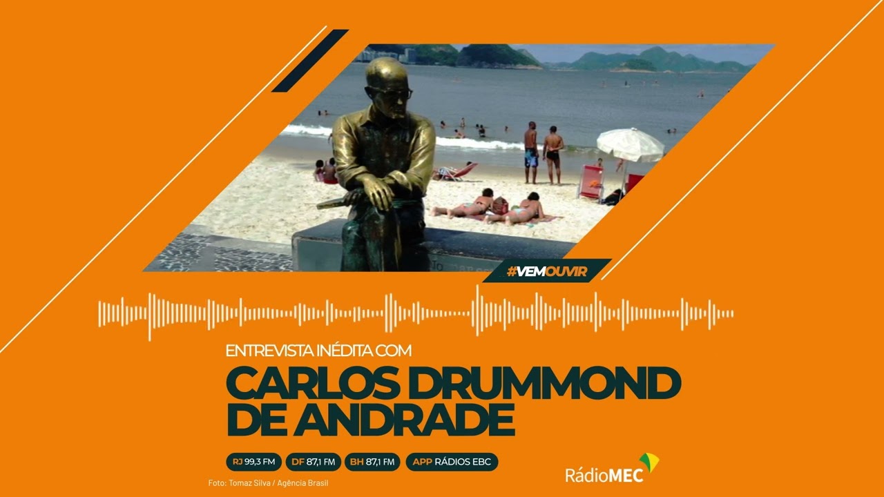 Entrevista inédita com Carlos Drummond de Andrade nos anos 1950 no estúdio da Rádio MEC