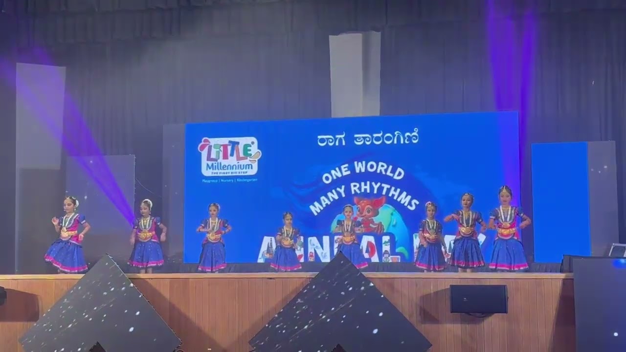 Little Stars of Pushkara Performing Arts 🌸Our tiny champs shining confidently on stage 💃✨