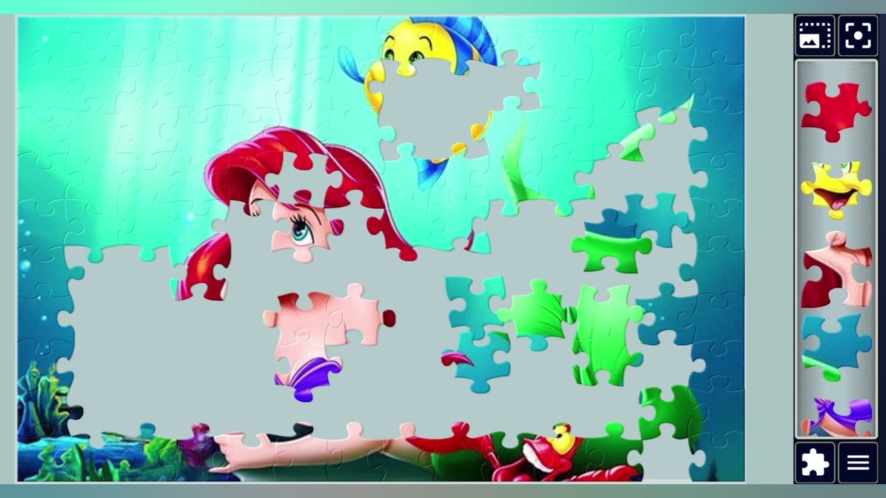 Ariel's Underwater Dream with Flounder & Sebastian🧜🏼‍♀️🐠🐚🌊✨️🪄//jigsaw puzzles journey🧩//puzzlesArt//