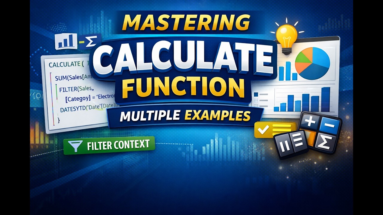CALCULATE Function Explained with Multiple Examples | Step-by-Step Guide