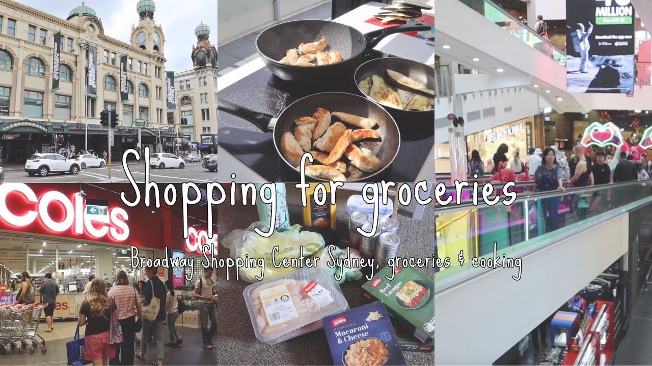 Shopping for groceries in Sydney - Broadway Shopping Center, groceries & cooking (Australia Vlog #5)