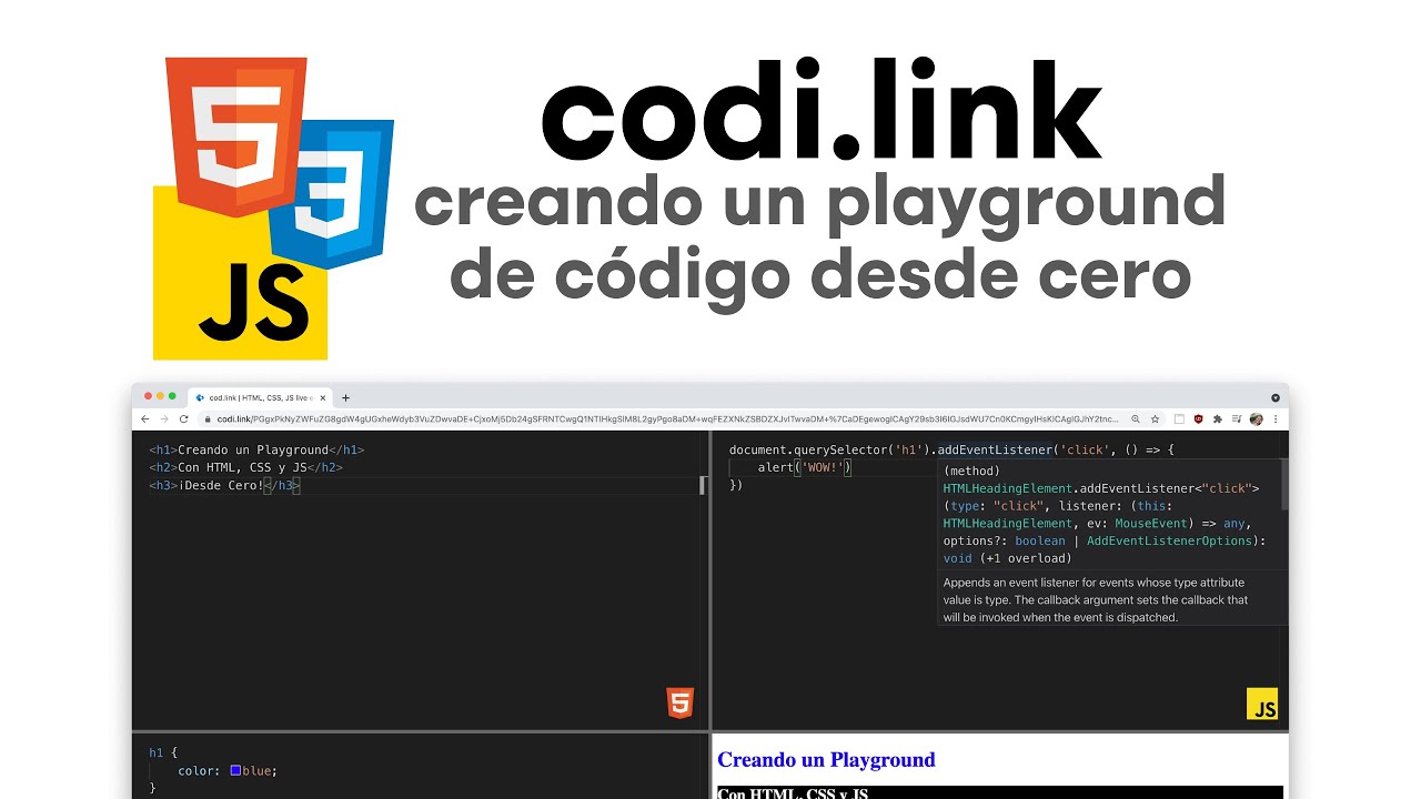 CODI.LINK: Construyendo un PLAYGROUND de c&oacute;digo desde CERO 🔥