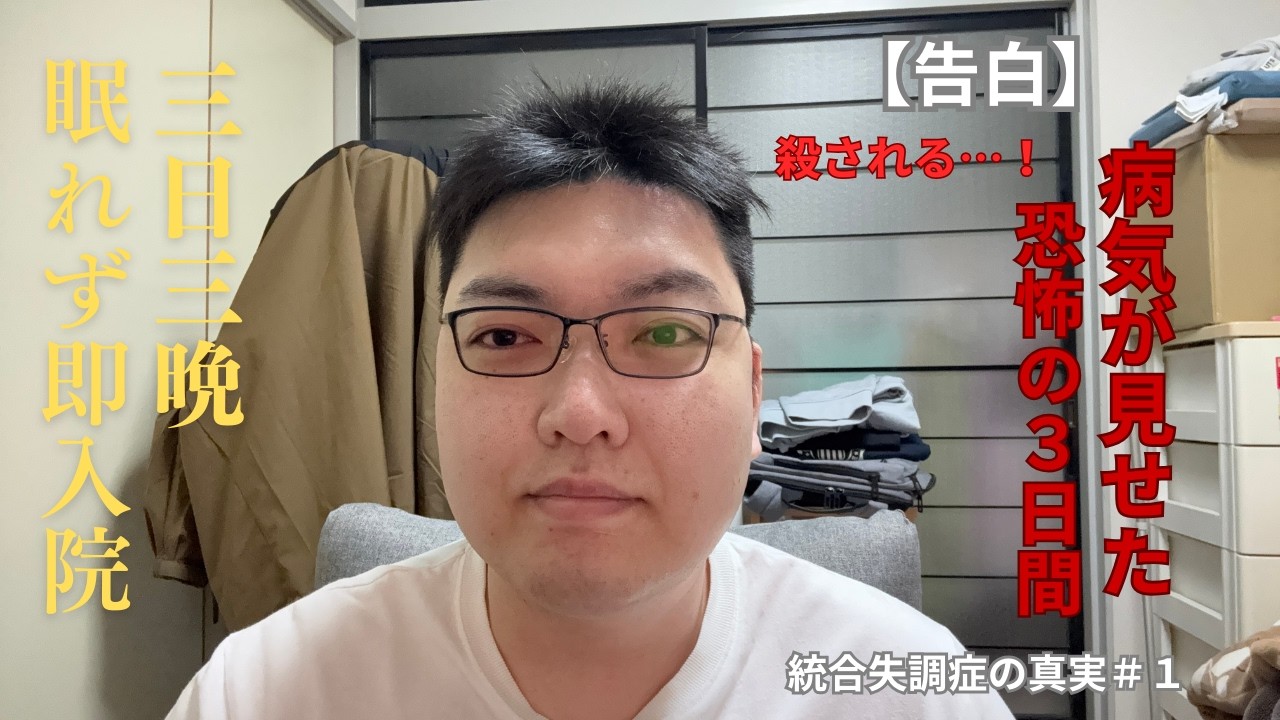 実は統合失調症です。三日三晩眠れず即入院したあの時のこと。