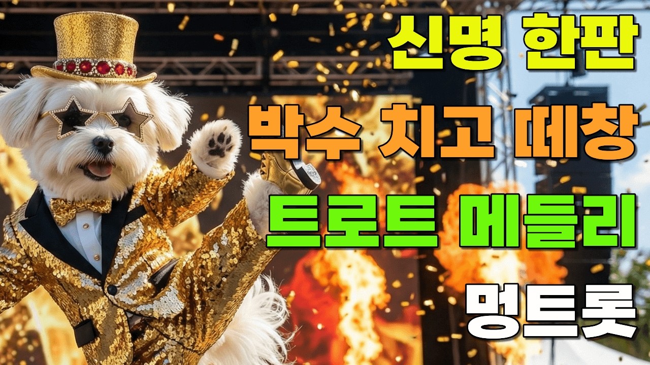[플레이리스트] 🥁풍물패 따라 신명 한판! 흥트로트 10곡 🎤장구·꽹과리 장단 메들리 연속듣기 | 멍트롯