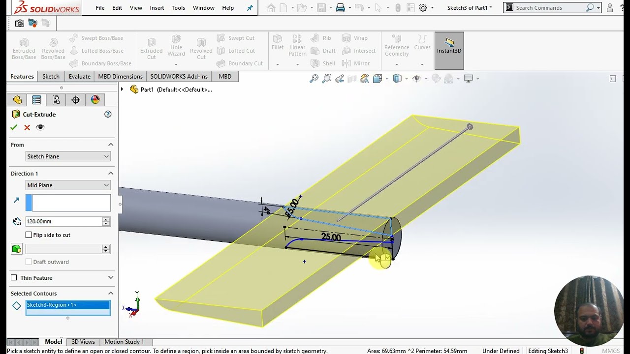 Step by Step Solution | SolidWorks CSWA Practice Problem 4.1