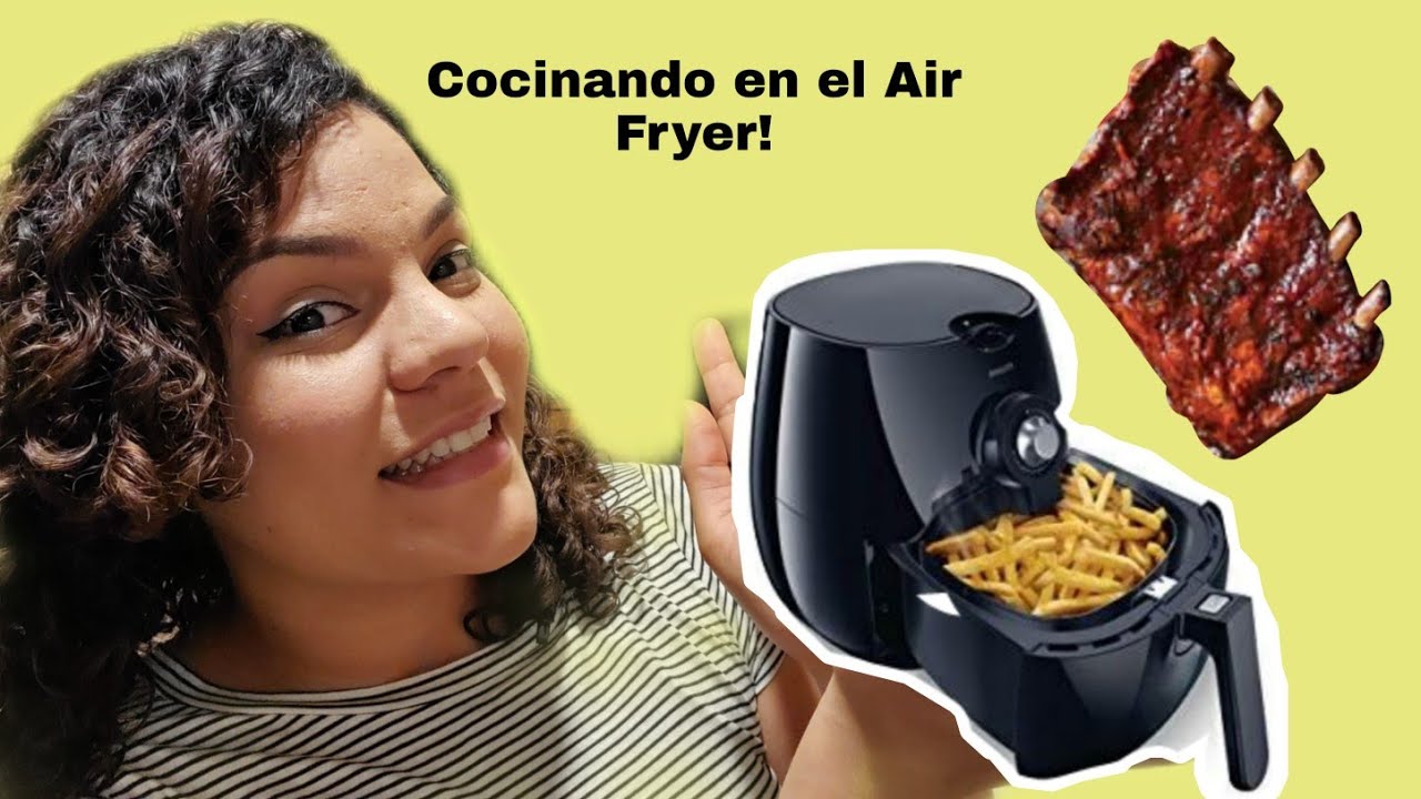 COSTILLAS DE CERDO Y PAPAS FRITAS EN EL AIR FRYER