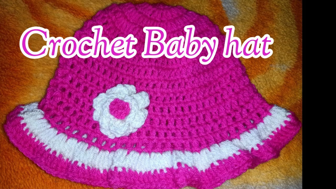 Crochet easy baby hat for beginners tamil/உல்லன் நூலில் தொப்பி /crochet baby hat pattern