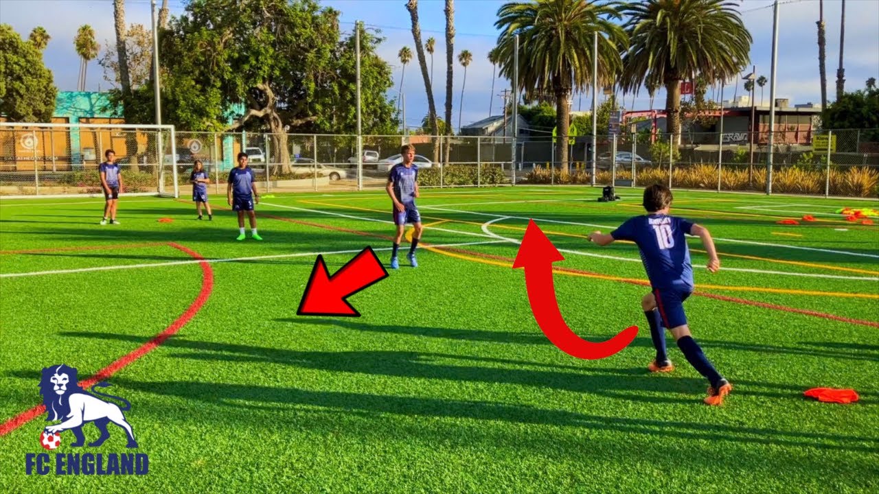 Attacking Soccer Training | 2v1 & 3v2 Overlap Drills (coach mic audio)