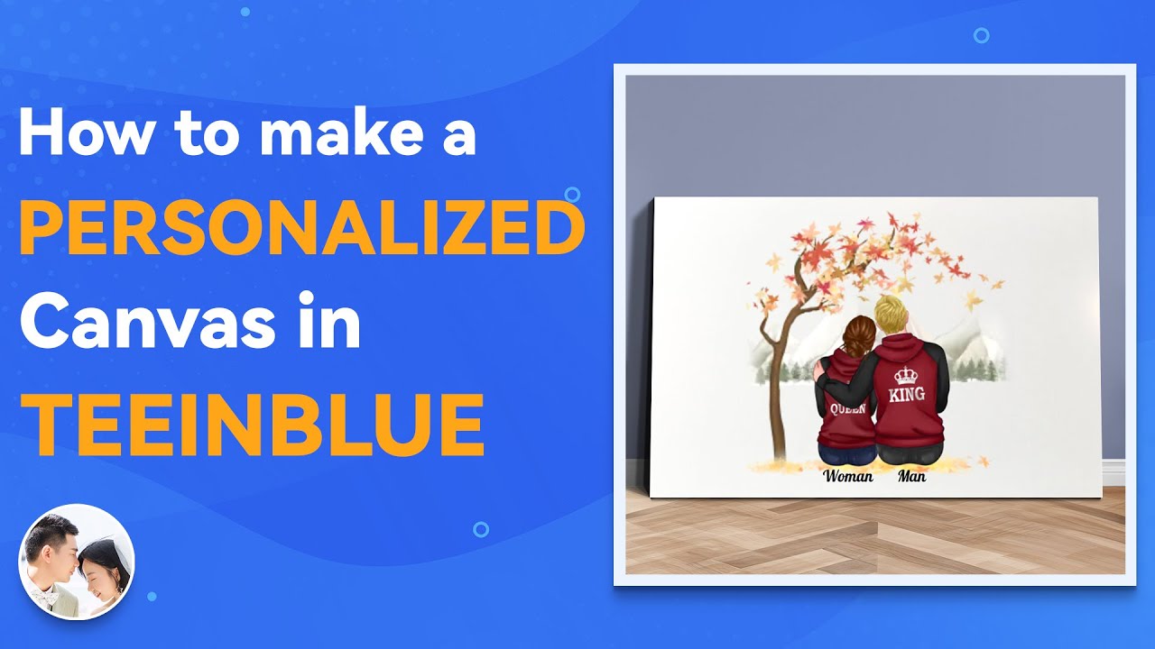 How to make a personalized canvas in teeinblue | Shopify store | Ecommerce |  POD | Custom product