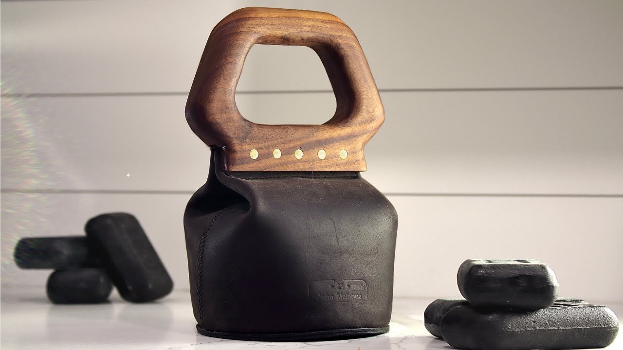 DIY $500 Kettlebell | Leather and Walnut
