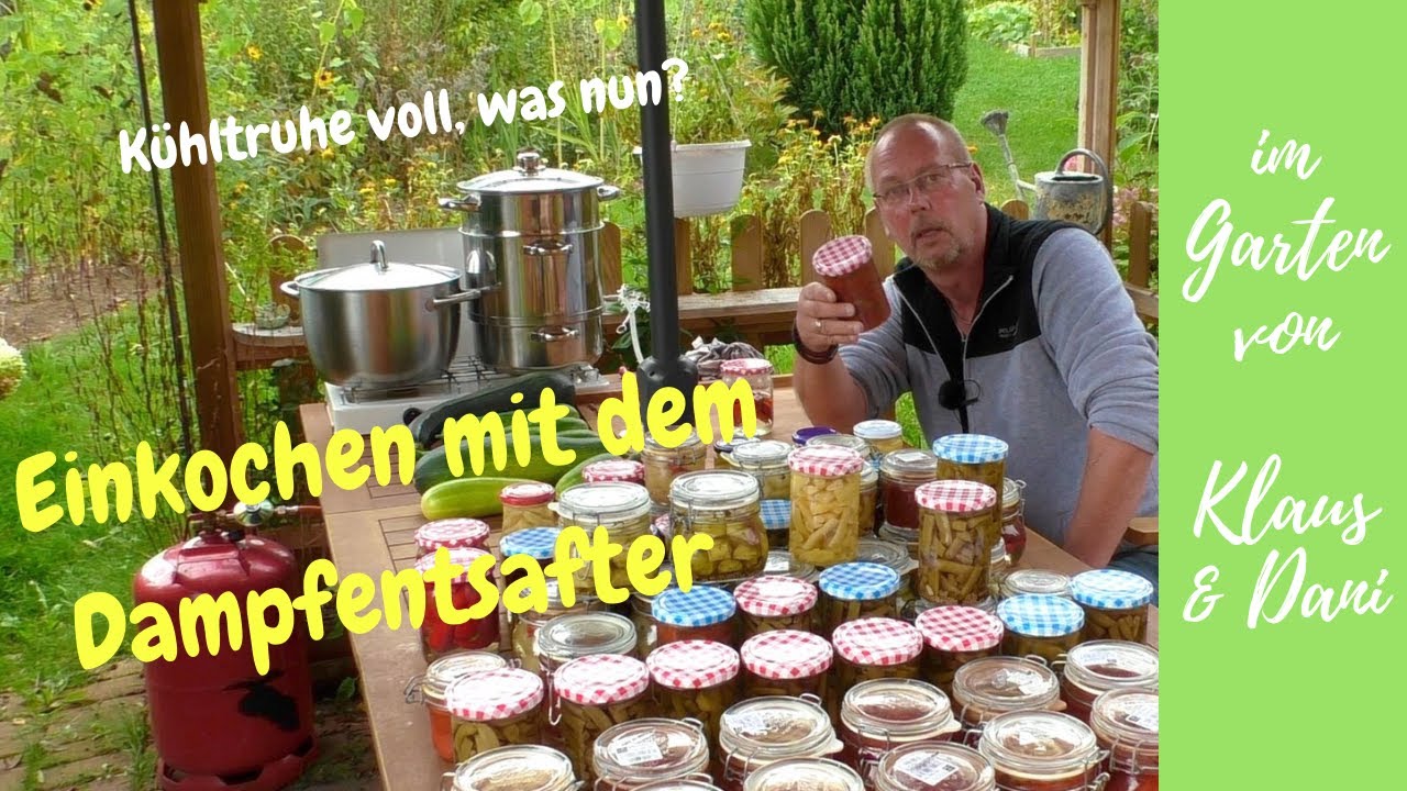 Einkochen mit dem Dampfentsafter / Russenkraut / süß-sauer eingelegte Peperoni
