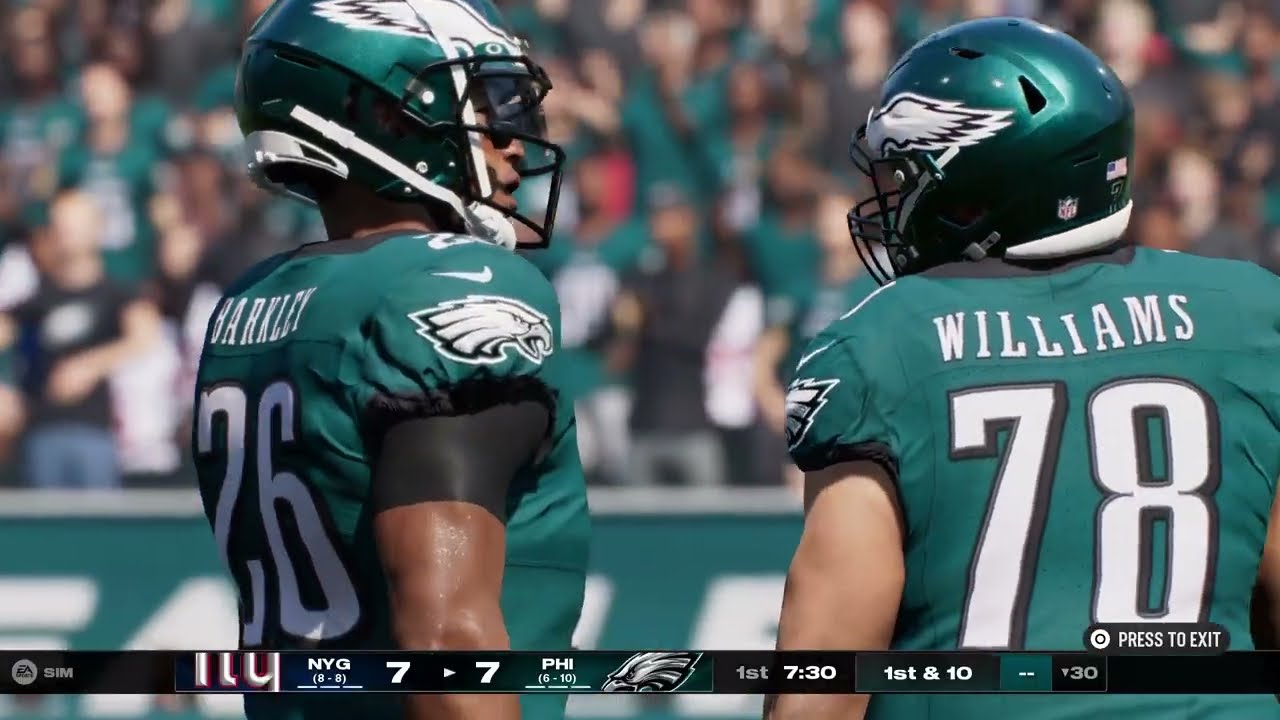 2027: Week 18 - Giants vs. Eagles 1st Half