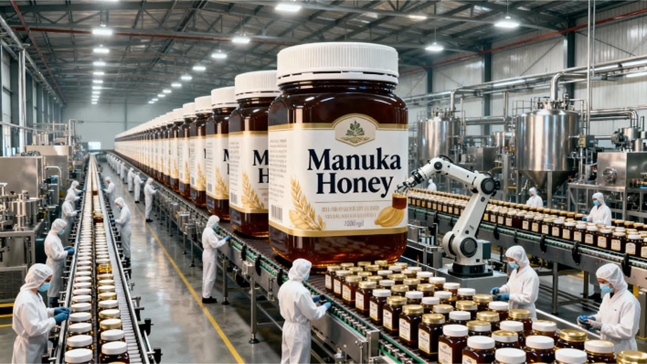 Inside a Modern Manuka Honey Factory | How MILLIONS of Rare Honey Jars Are REALLY Made |Full Process