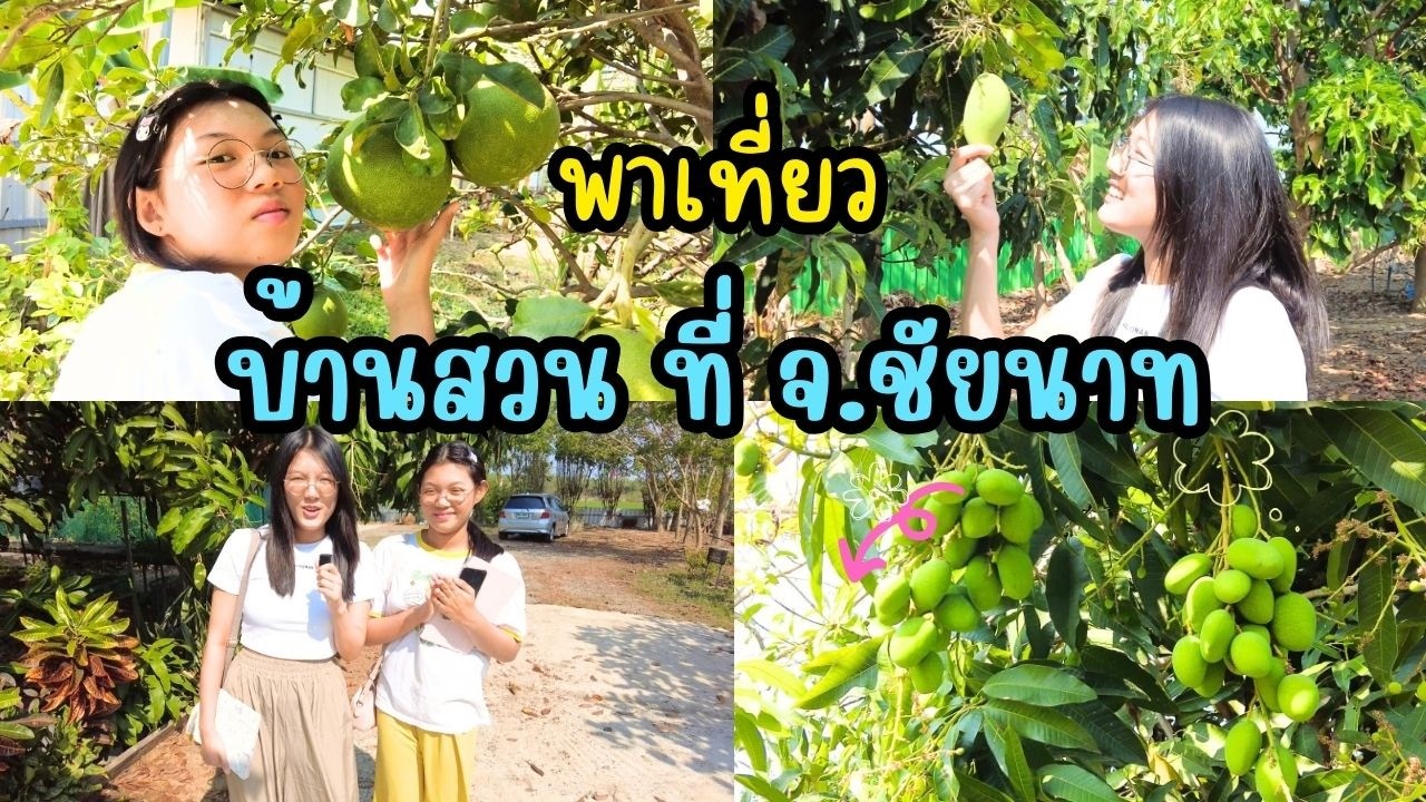 พาเที่ยว บ้านสวน พาเดินดูสวนผลไม้ ที่ จ.ชัยนาท | พี่ใบเตย น้องใบตอง | น่ารัก channel