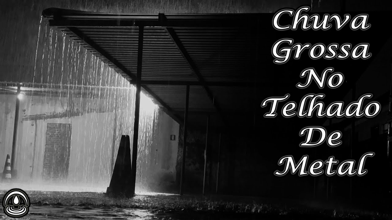 Som de CHUVA GROSSA com TROVÕES no TELHADO DE METAL para Dormir