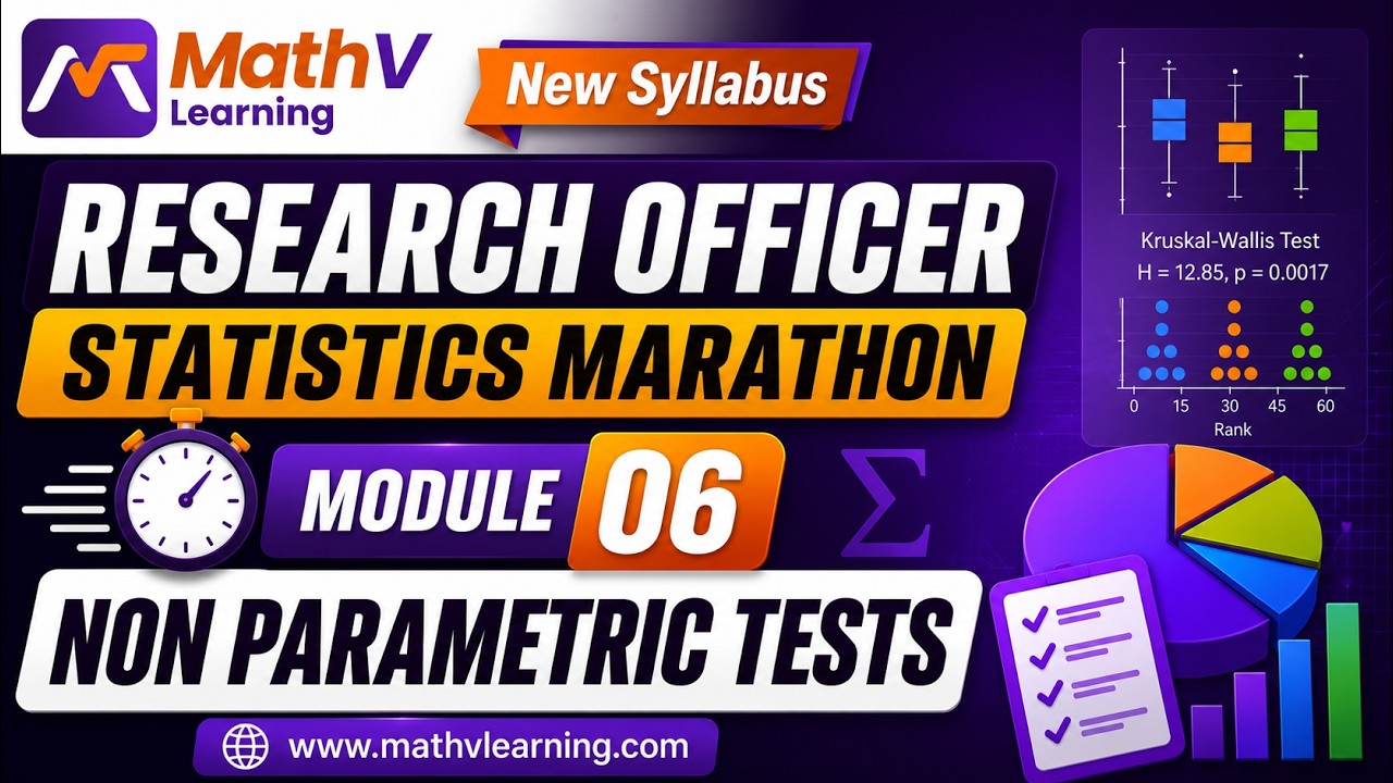Research Officer Statistics Marathon Module 06 | Non Parametric Tests | New Syllabus | Kerala PSC