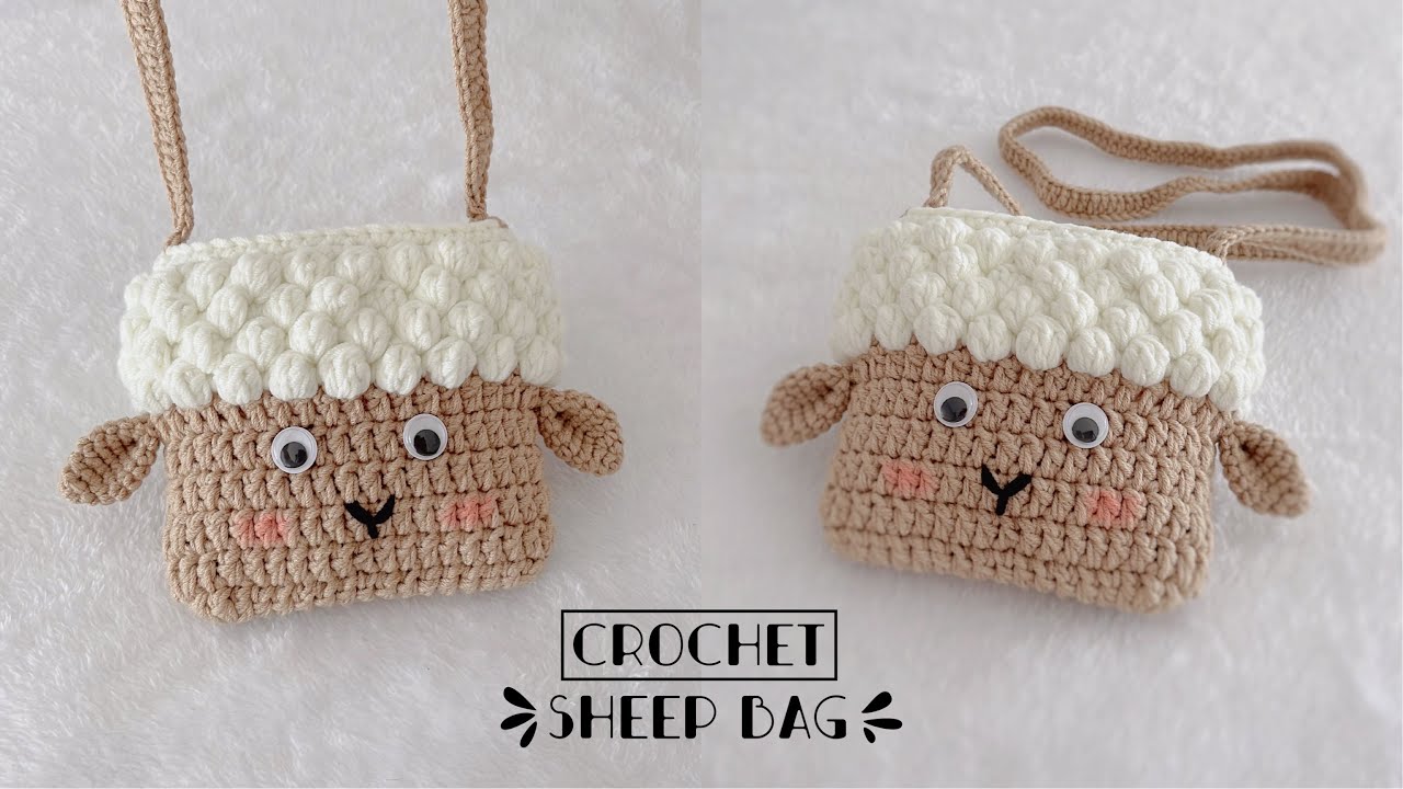 Crochet Sheep Bag | Móc túi con Cừu