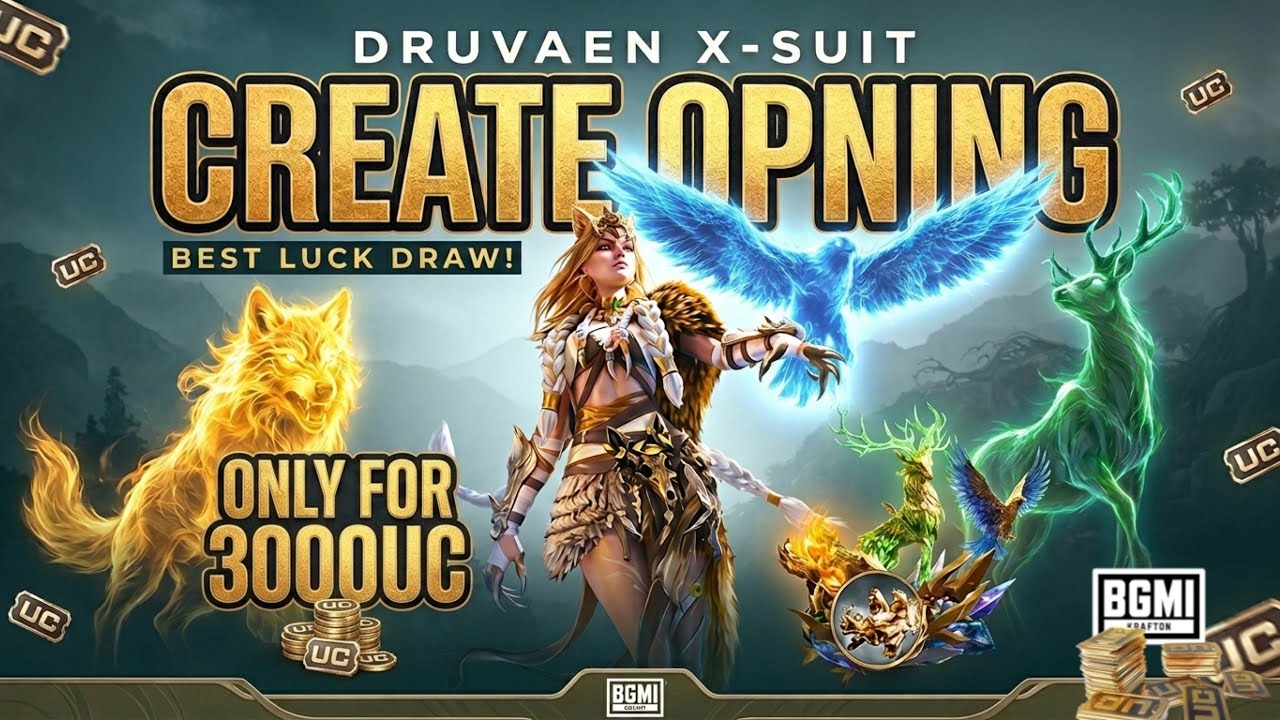 DRUVAEN X-SUIT CRATE OPENING IN 3000 UC 😱 | BGMI NEW X-SUIT LUCK TEST 🔥