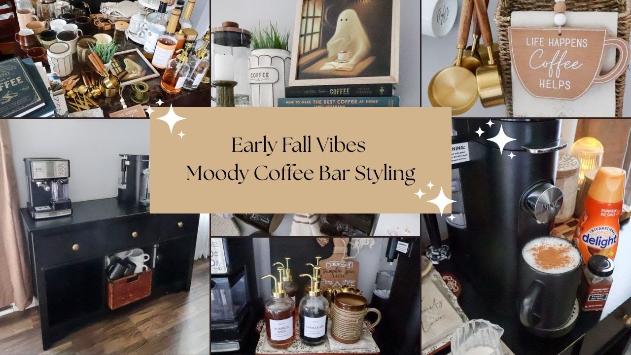 DECORATING MY COFFEE BAR FOR PRE-FALL | COZY+MOODY STYLE | COFFEE BAR DECORATE WITH ME | 2025 AUTUMN