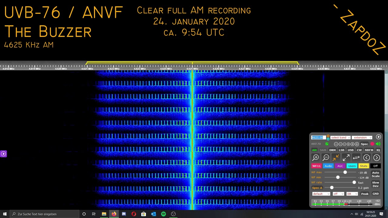 [UVB-76, The Buzzer] Full AM, clear recording; 24. Jan. 2020