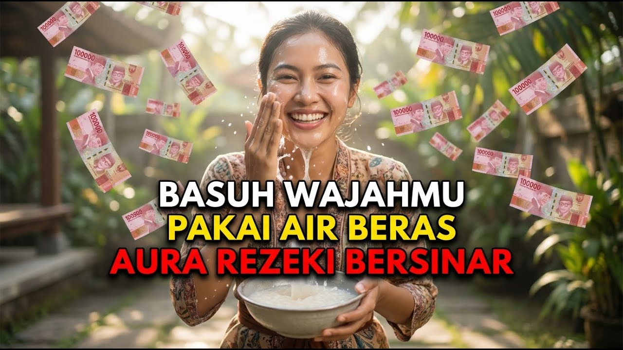 Basuh Wajah dengan Air Cucian Beras Sambil Ucapkan Kalimat Ini, Aura Rezeki Langsung Terbuka Lebar