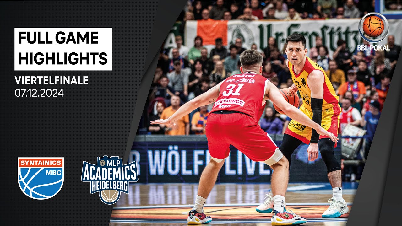 SYNTAINICS MBC vs. MLP Academics Heidelberg - Full Game Highlights - BBL Pokal Viertelfinale, 24/25