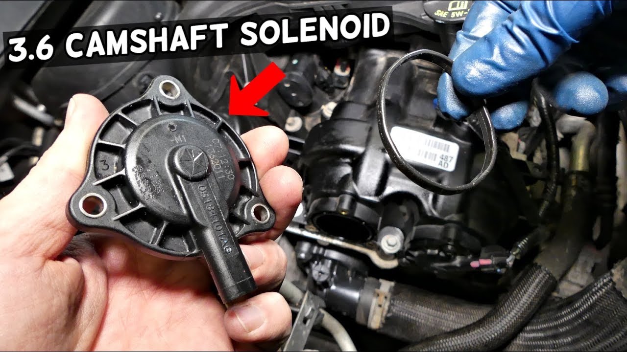 DODGE CHRYSLER JEEP 3.6 PENTASTAR VVT SOLENOID CAMSHAFT PHASER ACTUATOR SOLENOID REPLACEMENT