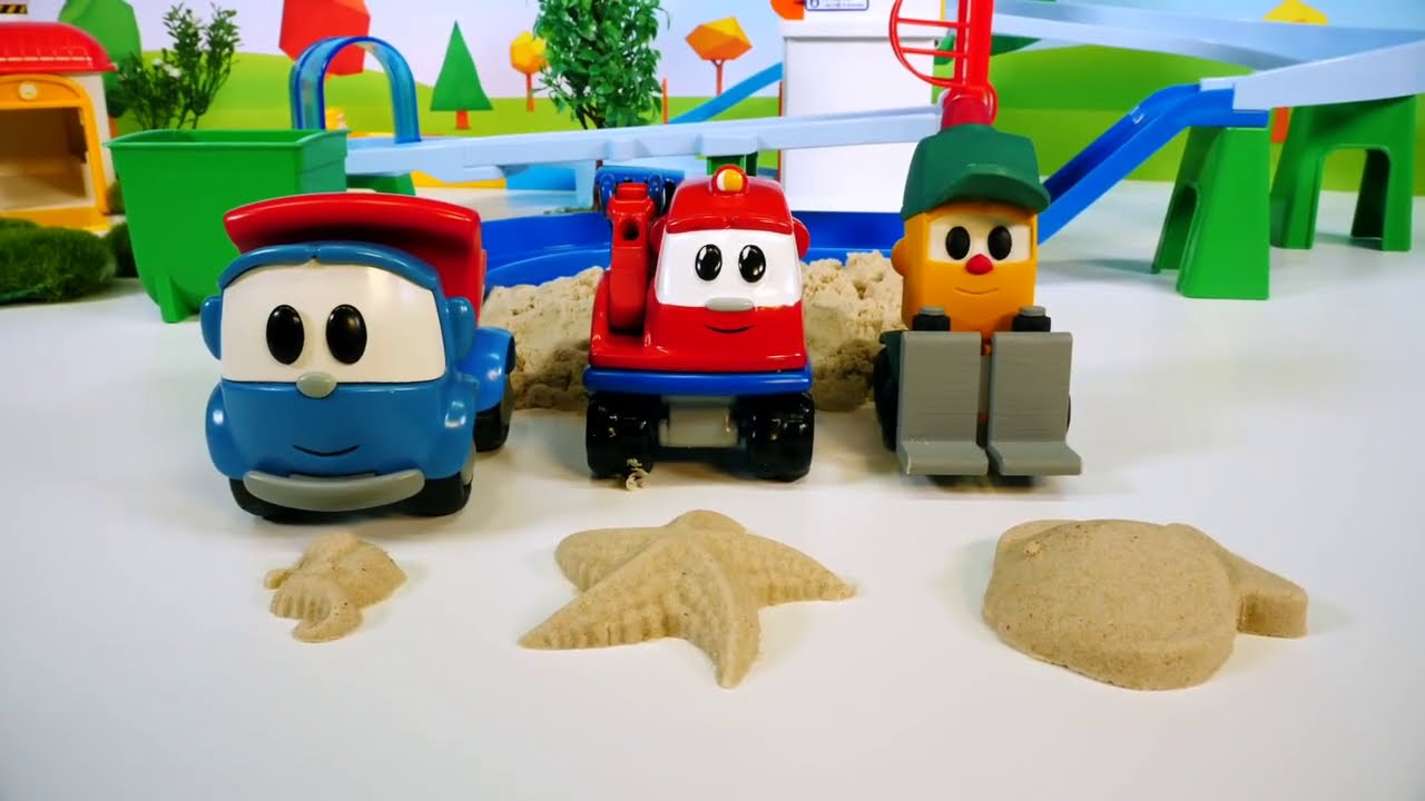 Kuormuri Leo ja leluautot. Lelukaivuri & lasten rekat. Salama McQueen & autolelut.