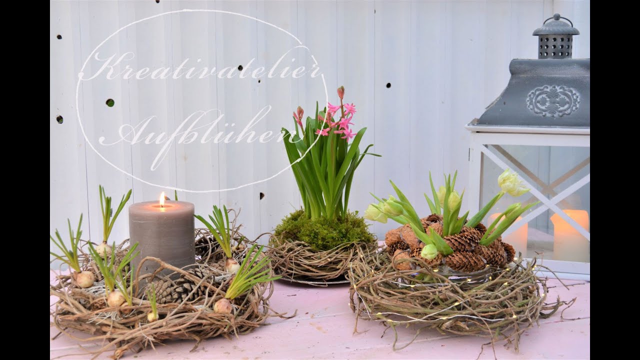 DIY: Wilde NATURKRÄNZE & FRÜHJAHRSBLÜHER (Tulpen, Hyazinthen, Muscari) - Drei DEKOIDEEN