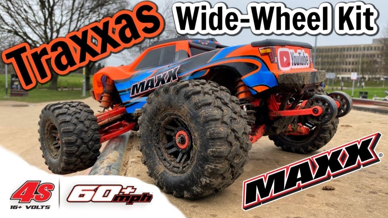 Traxxas Maxx RC Monster Truck with Wide Wheel Kit & Upgrades