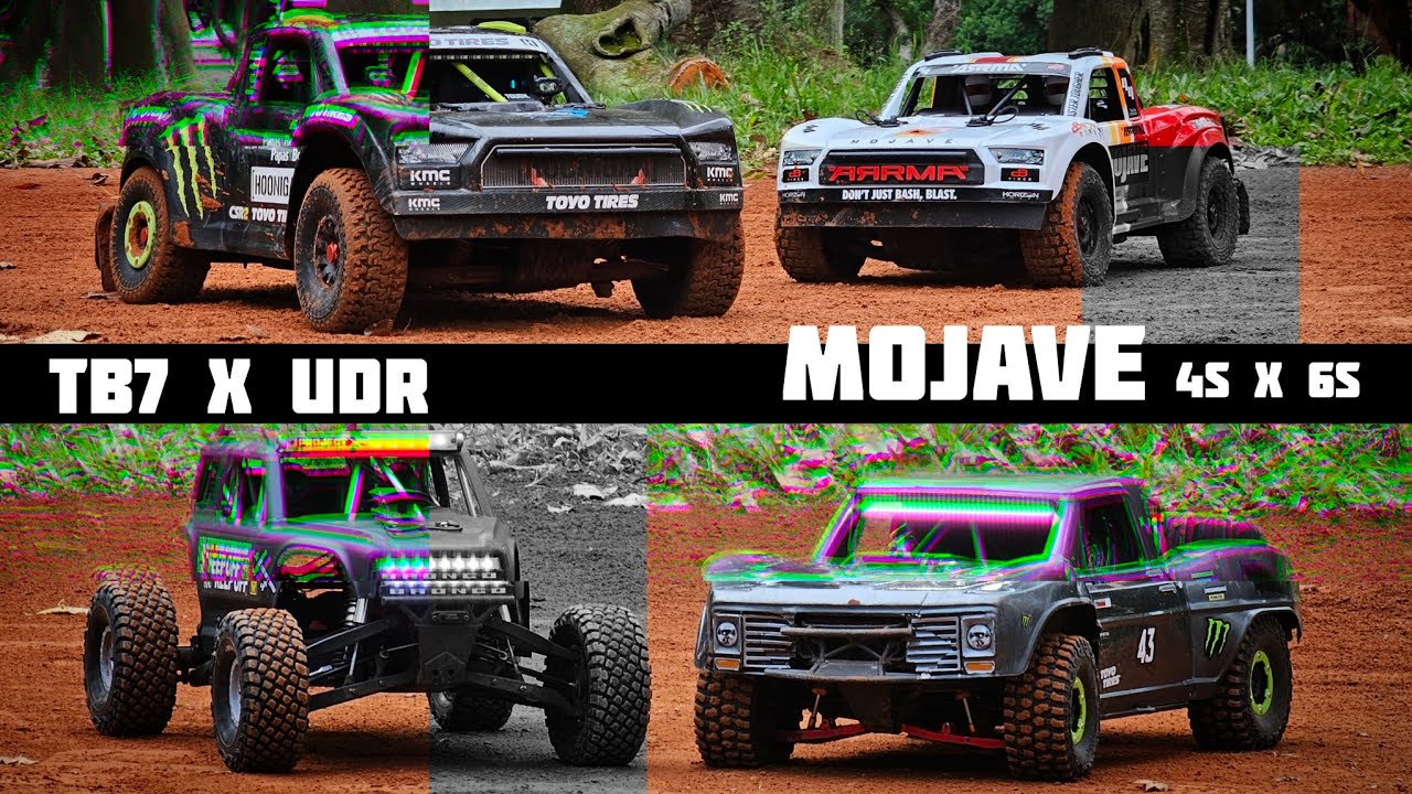 Toy RC Replay - MOJAVE 4S vs 6S / TB7 vs UDR  [Truck baja] insta360 X4 1/7短卡遙控車 紅土