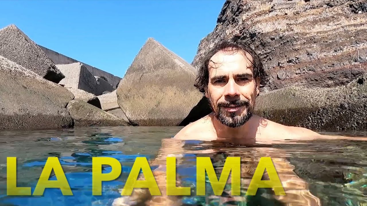 LA PALMA: Spazieren & Schwimmen am Tazacorte Strand. Klares Wasser, warme Temperaturen