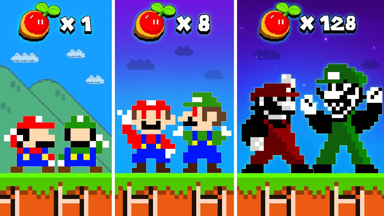Super Mario Bros. But Every Seed Makes Tiny Mario and Luigi Become Tiny MX vs Mr L