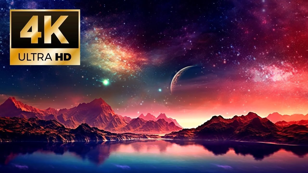 Space 4k | Cosmic Harmony | Ambient Background Music | Космос 4k | Замедленная Сьемка Звездного Неба