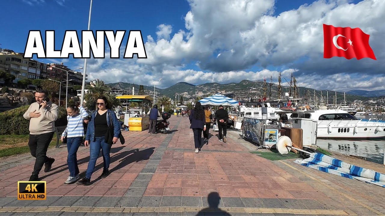 Alanya City Center Turkey | Walking Tour Alanya Antalya Türkiye [4K HDR]