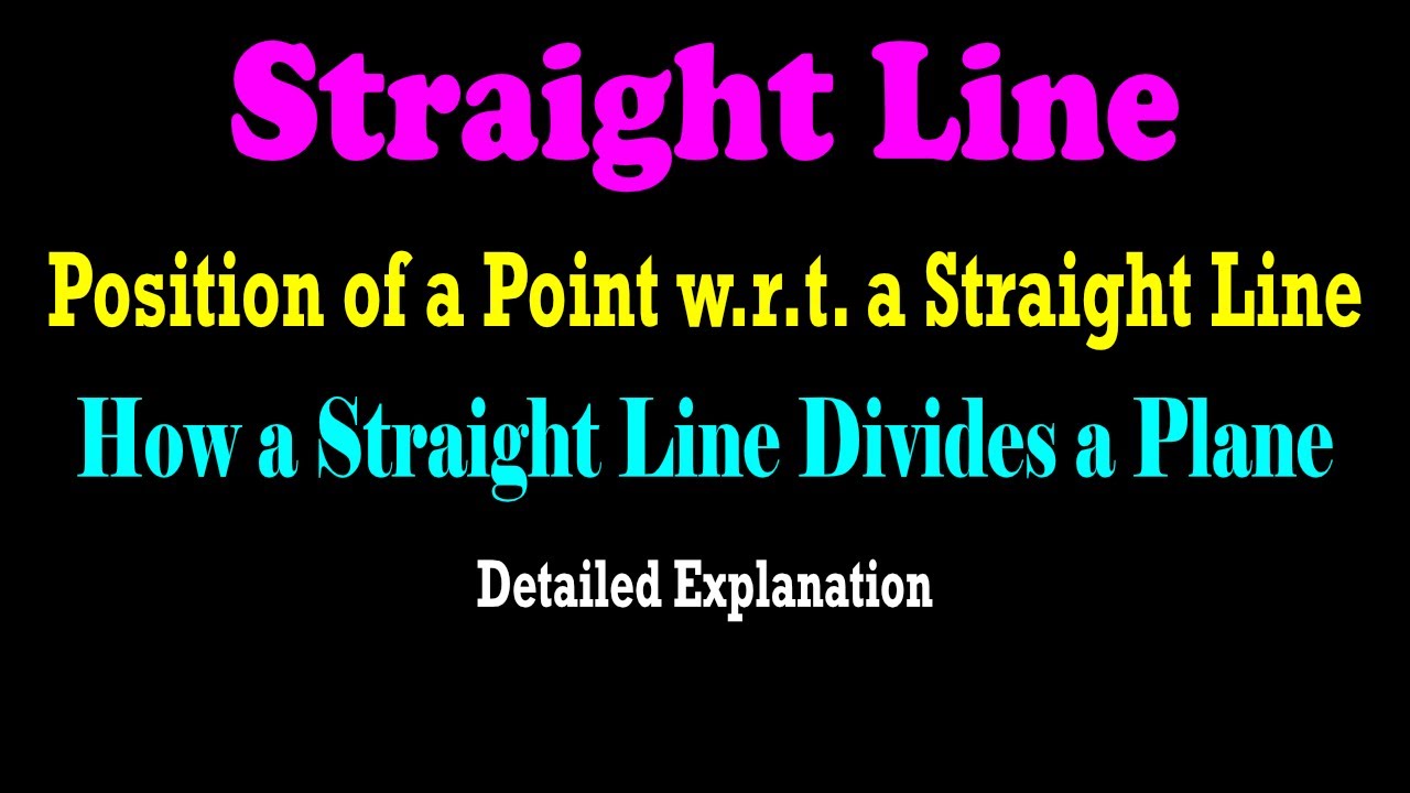 Position of a Point w.r.t. a Straight Line -Plane Divided Into 2 Regions | Coordinate Geometry | JEE