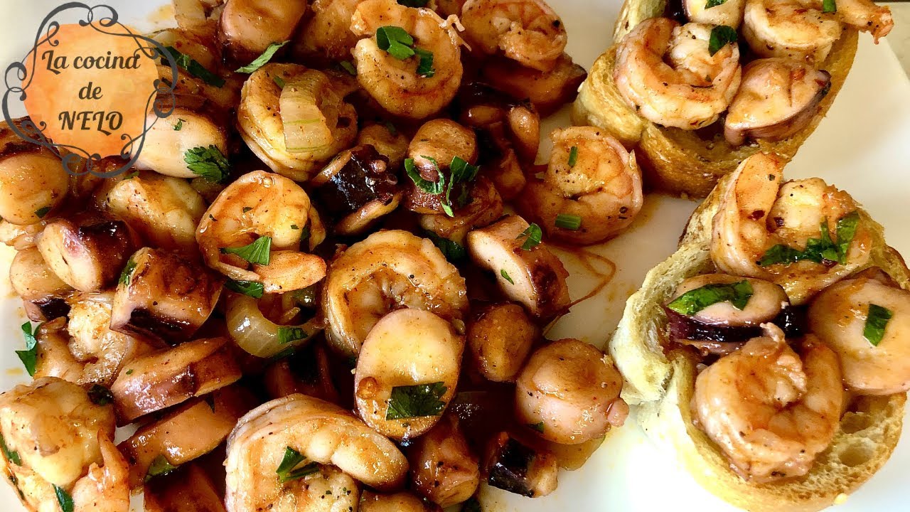 CAMARONES Y PULPOS AL AJO!🍤🐙🧄