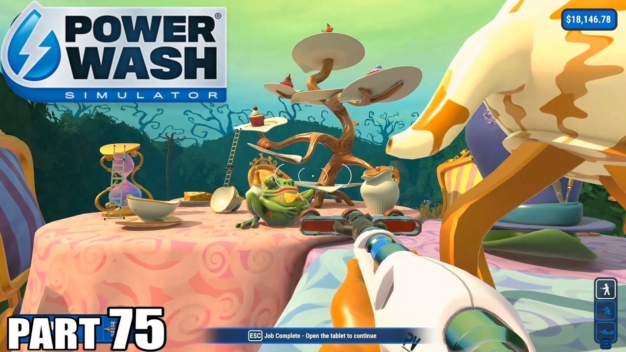PowerWash Simulator Gameplay Part 75 - Mad Tea Party / PC