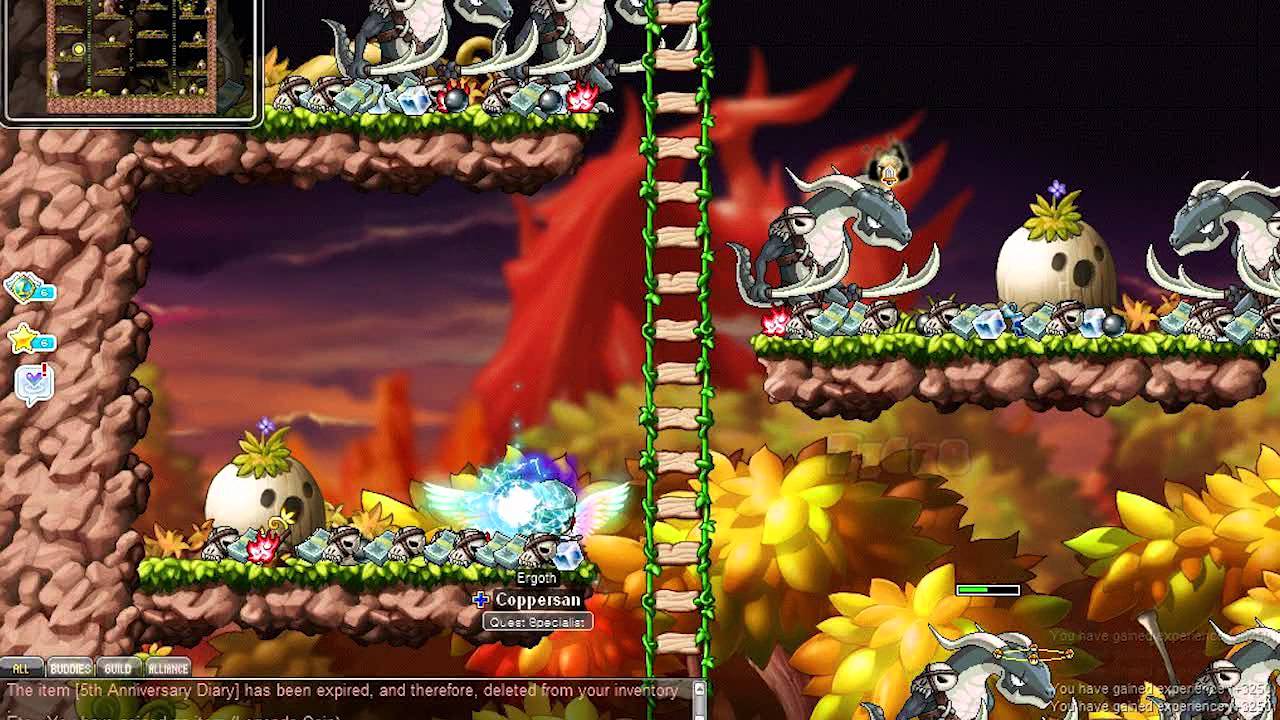MapleStory 110 to 160 training spots