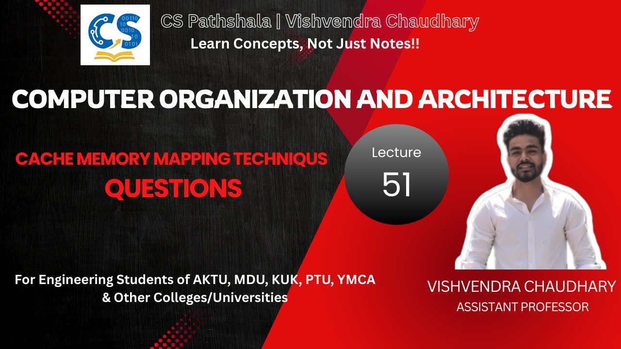 COA | Unit-4 | Lecture-51| Questions of Cache Mapping Techniques | AKTU B.Tech Computer Science