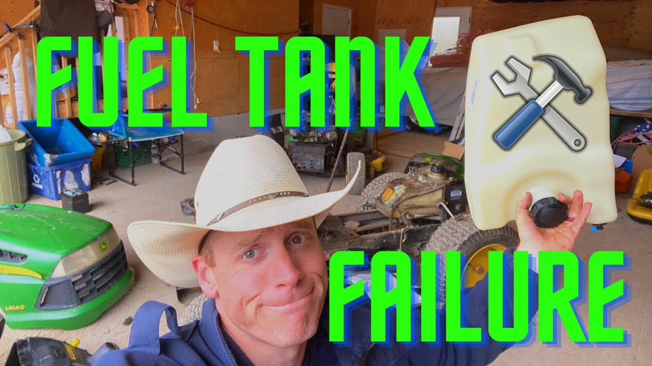 John Deere 100 Series Lawn Tractor Fuel Tank Failure And Replacement - No.27