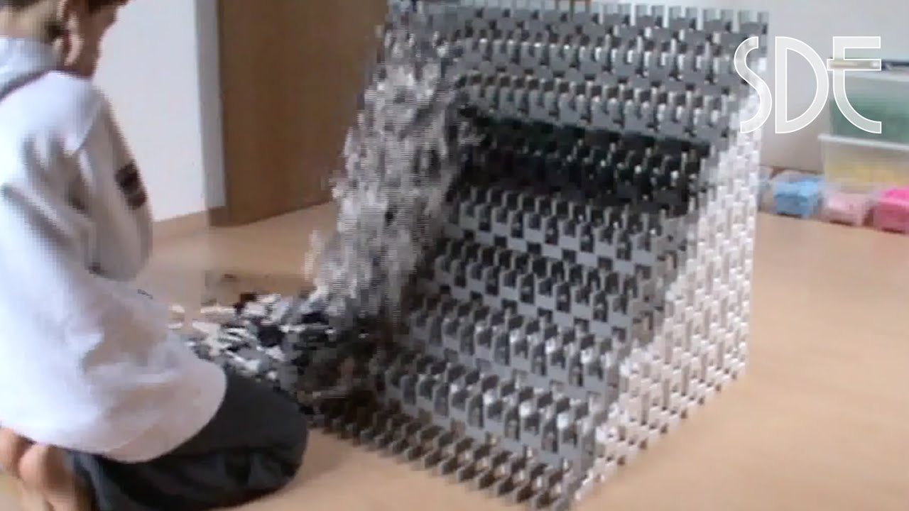 Domino Cube World Record Fail 5000 Stones