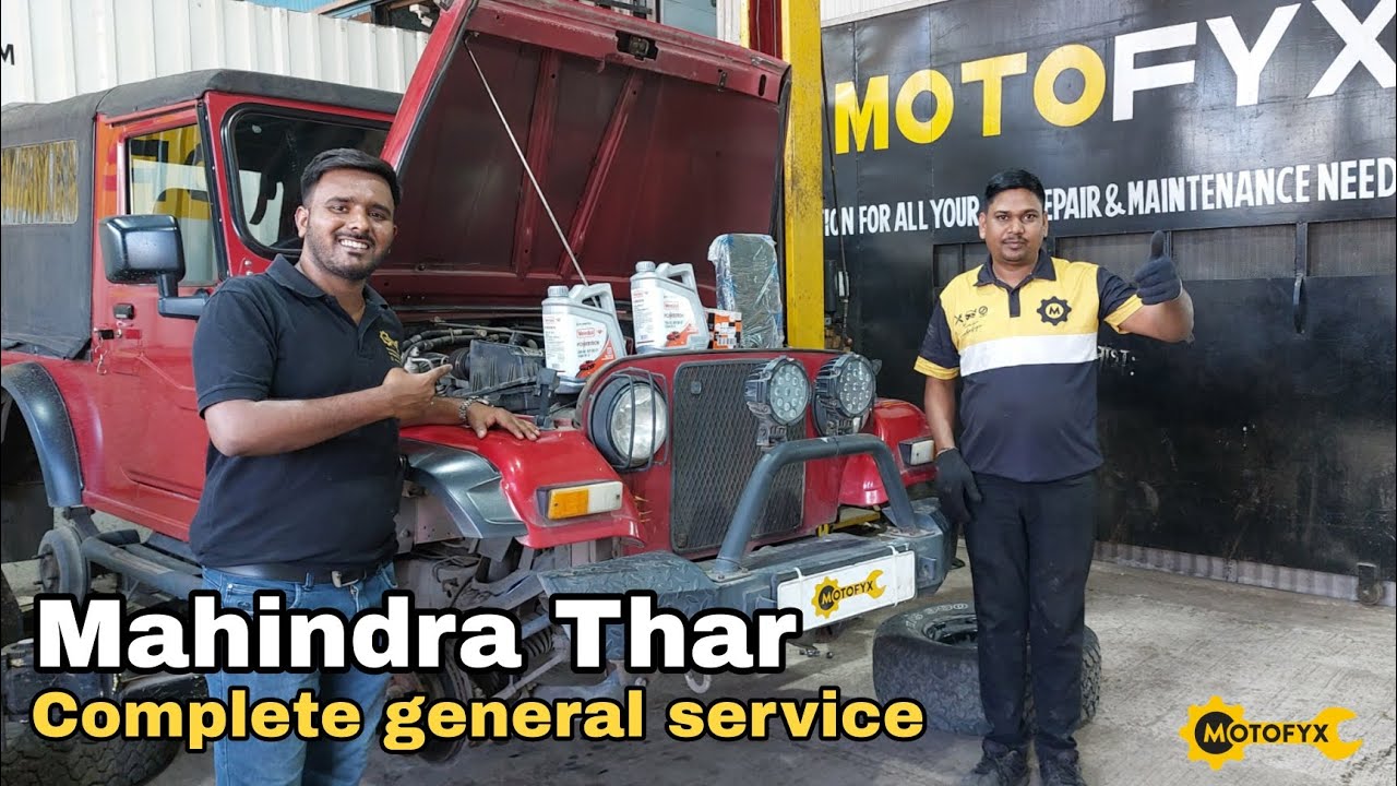 Mahindra Thar complete general service By MotoFyx | Expert Technicians | Genuine spares | MotoFyx