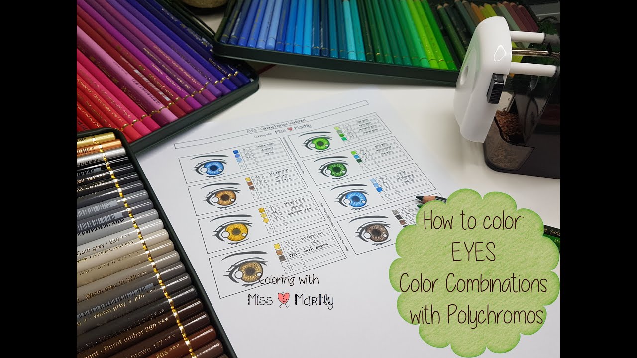 How to color:  EYES Color Combinations with FC Polychromos
