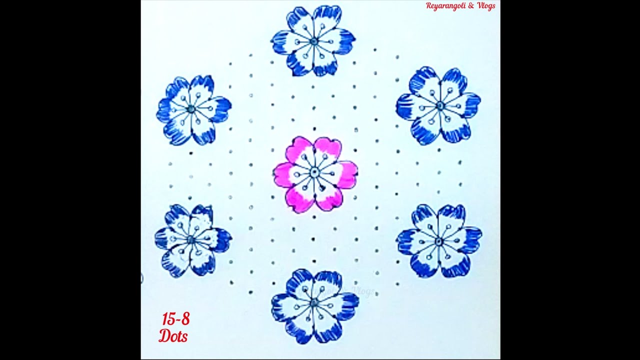 15-8 Dots today's new trending special muggu 🌹 Ugadhi Mahashivratri specialmuggulu @Reyarangoli 