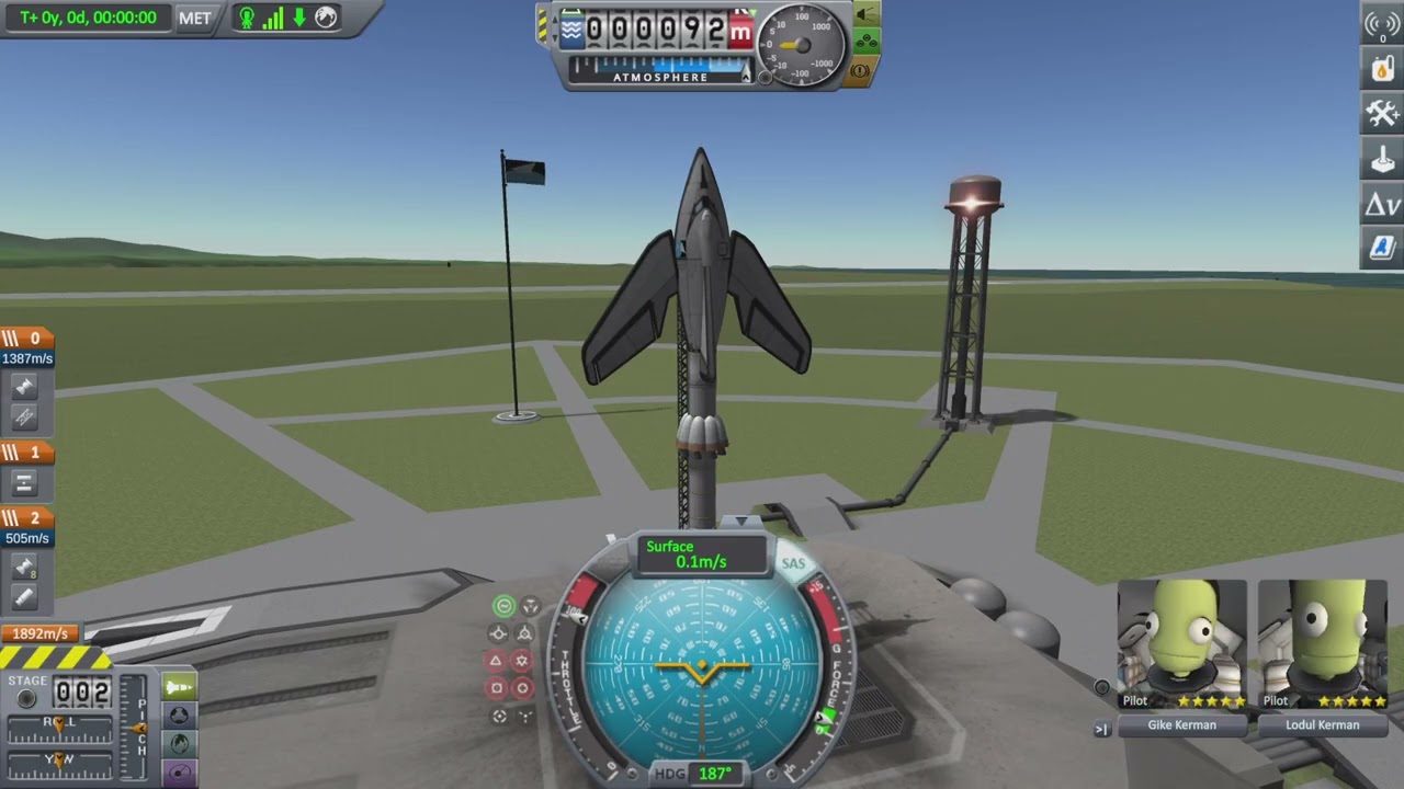Kerbal Space Program SD-SP/SR tests