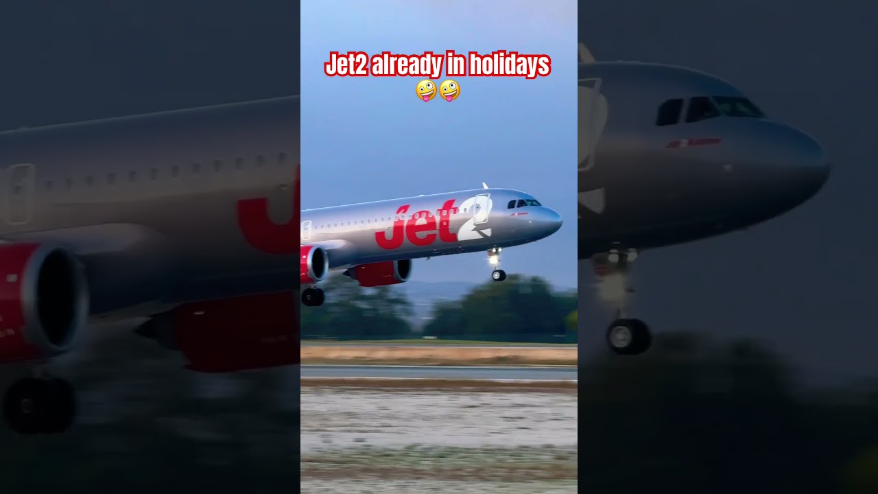 Jet2 holidays A321neo landing in Faro international Airport