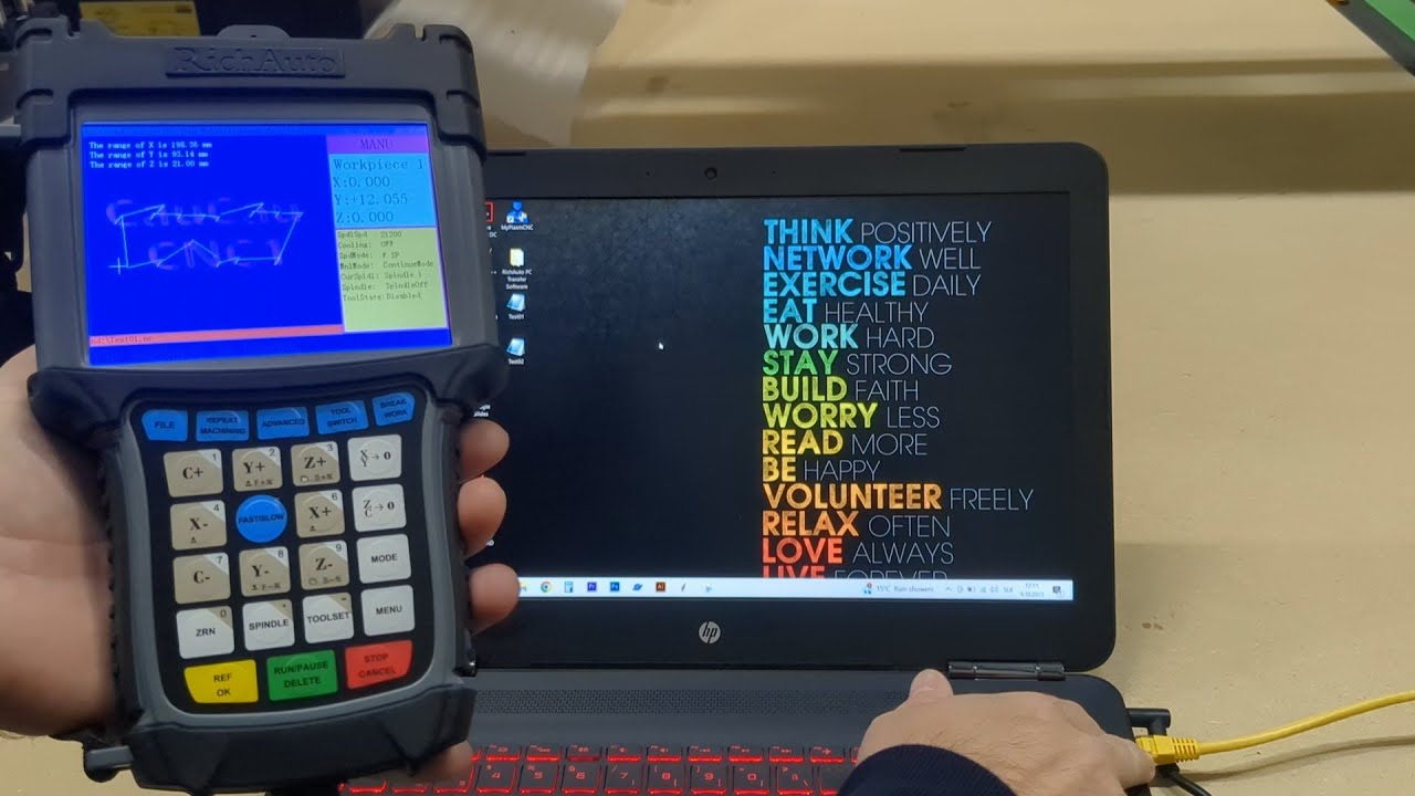 Prepojenie RichAuto B57E s počítačom by CauCau CNC