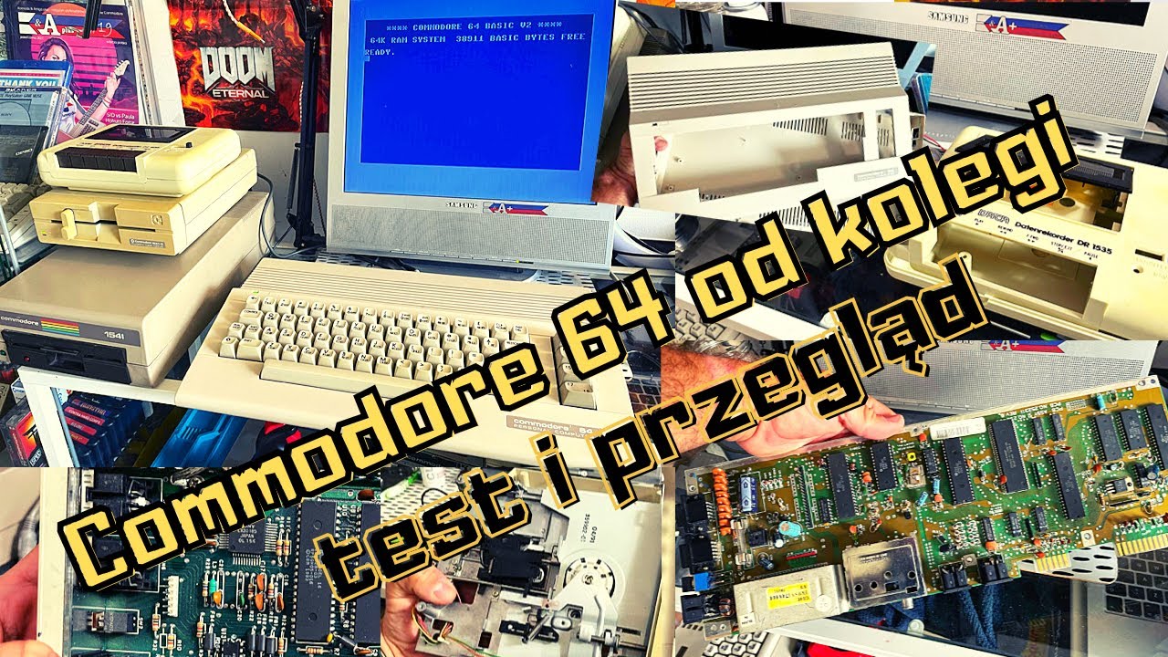 Commodore 64 od kolegi. Piękny zestaw ze stacją 1541 II - testujemy i czyścimy.