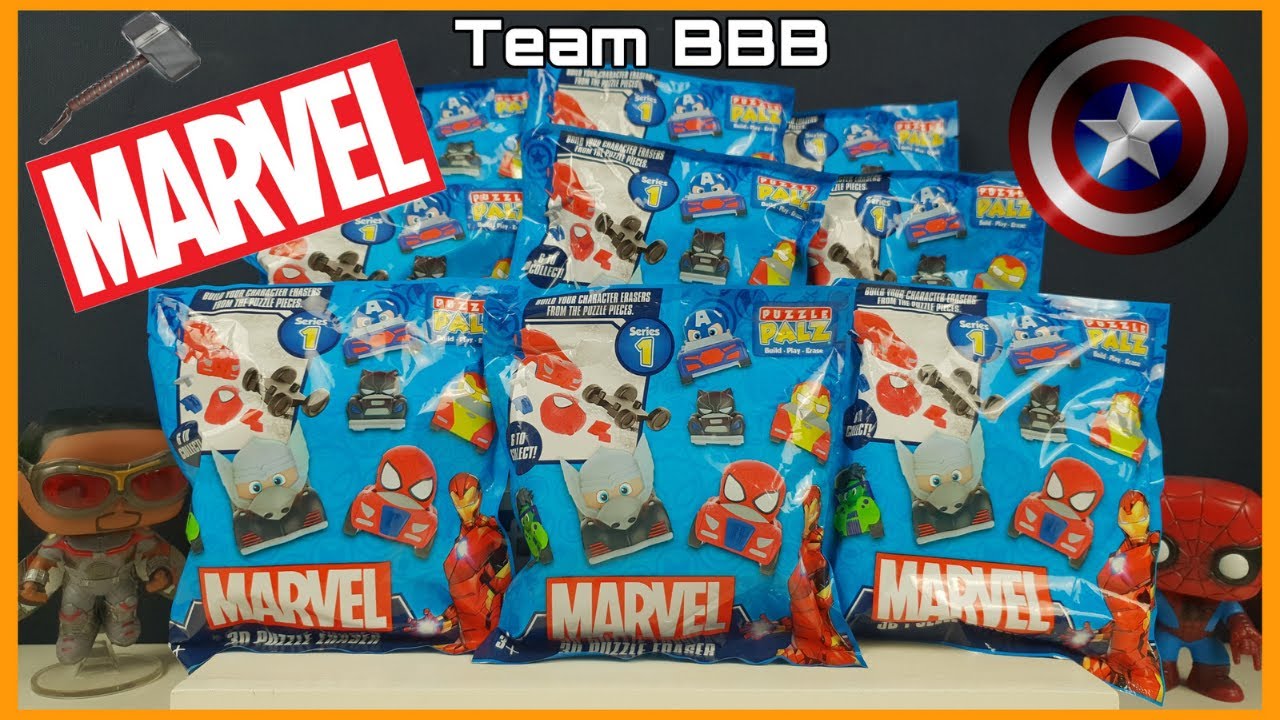 MARVELS MONDAYS! PUZZLE PALZ IN CARS! 🚗 Series 1 3D Puzzle Eraser 6 To Collect